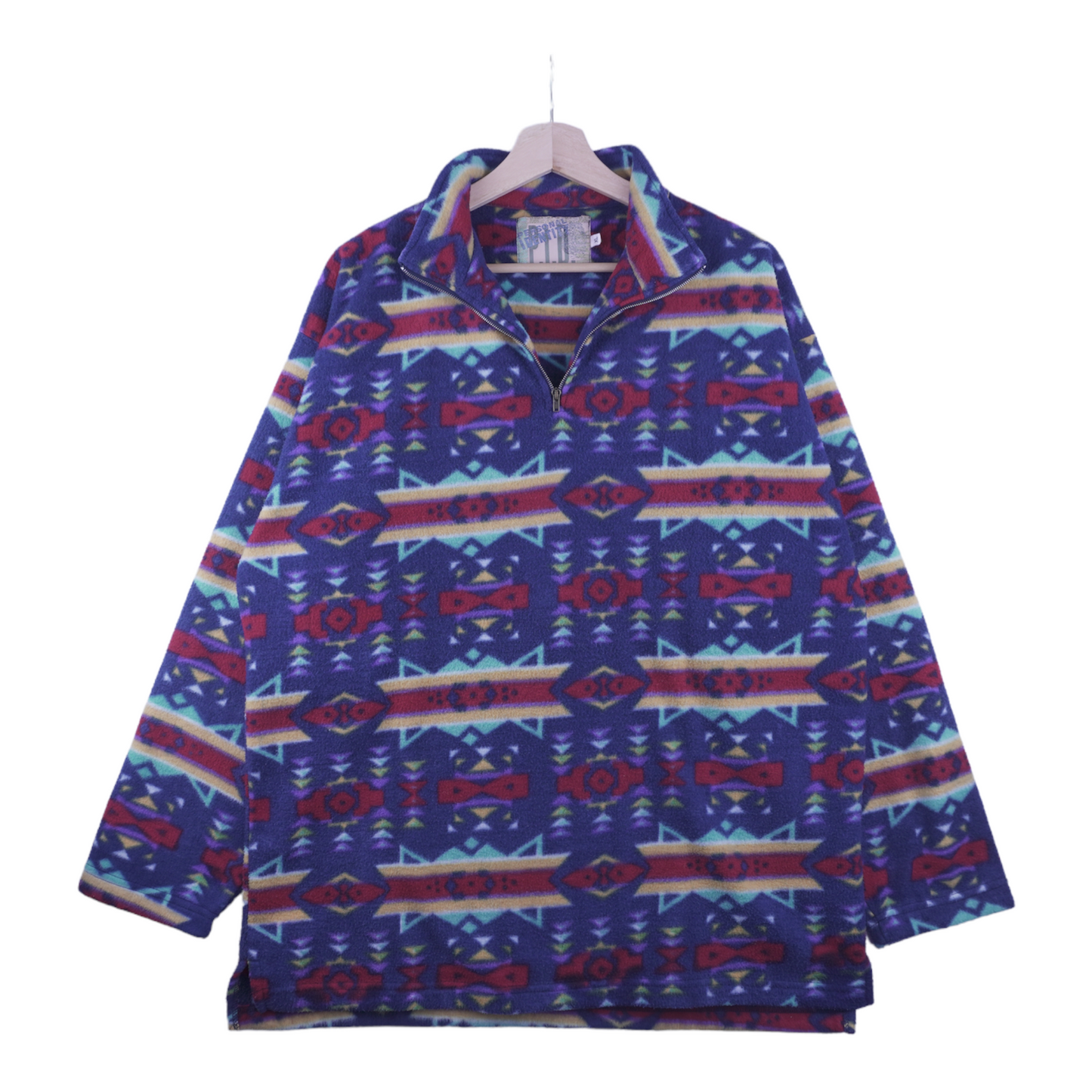 80s Personal Identity PID Fleece Blue Red L