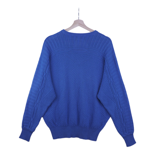 90s Adidas Knit Sweater Blue  M