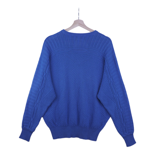 90s Adidas Knit Sweater Blue M