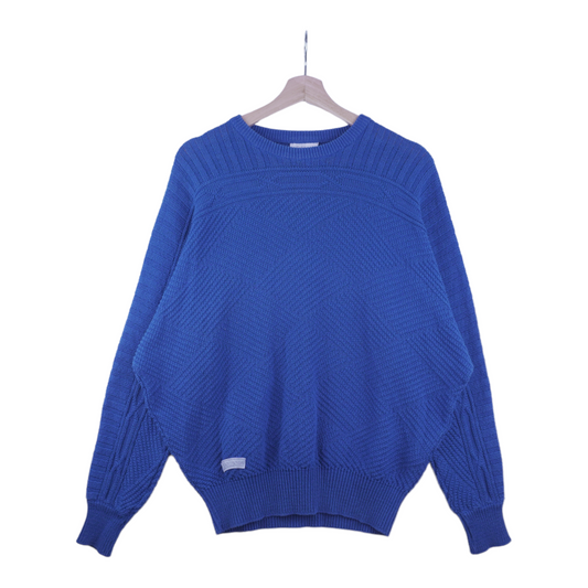 90s Adidas Knit Sweater Blue  M