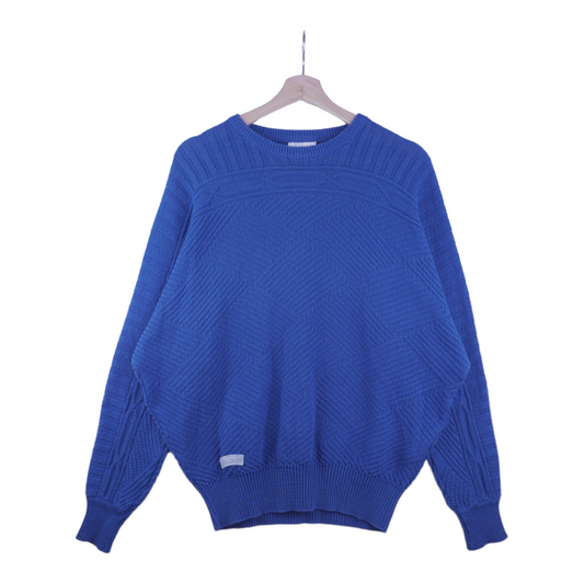 90s Adidas Knit Sweater Blue M