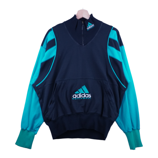 90s Adidas Equipment Sweatshirt Black Green M