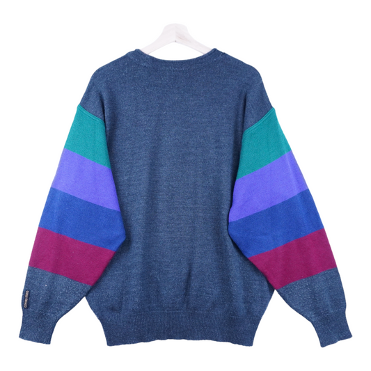 90s Carlo Colucci Sweater Purple Green M/L