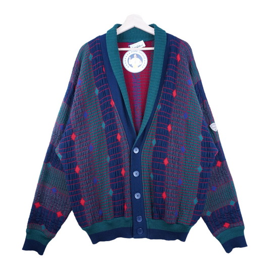 90s Carlo Colucci Sweater Jacket Dark Green  L