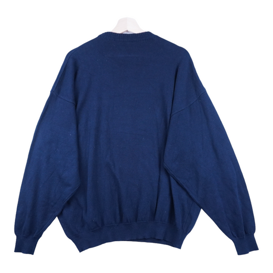 80s Hugo Boss Sweater Navy  L