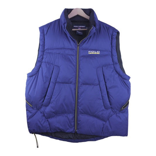 00s Polo Sports Puffer Vest Blue L