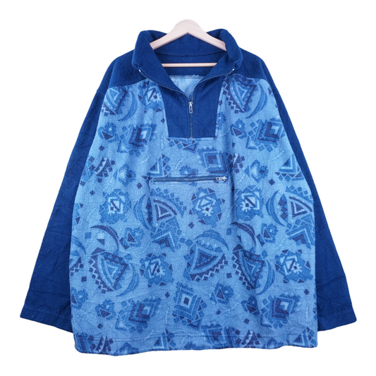 90s Unbranded Fleece Navy Blue L/XL