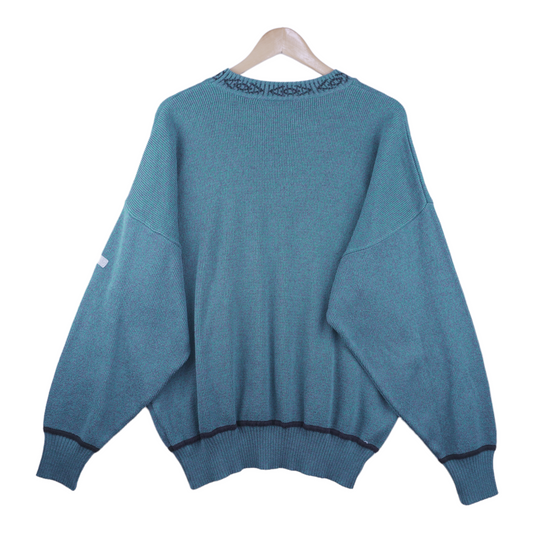 90s Adidas Sports Wear Sweater Green  M/L