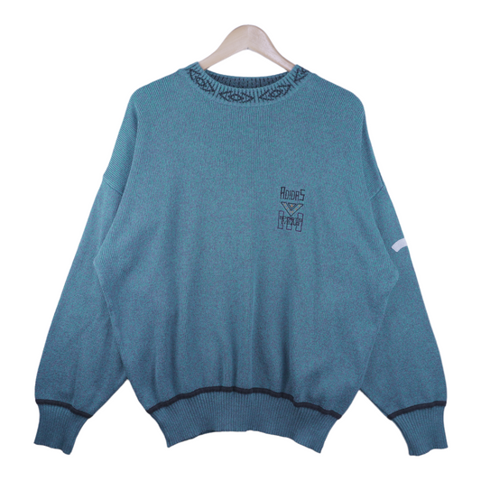 90s Adidas Sports Wear Sweater Green  M/L
