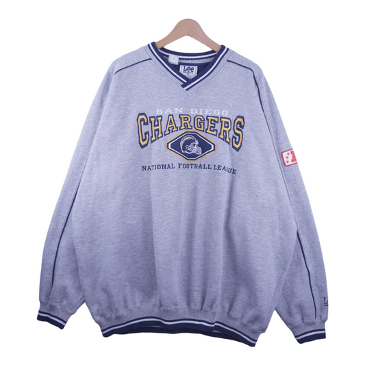 90s Lee Sport San Diego Chargers NFL Sweatshirt Grey  XXL