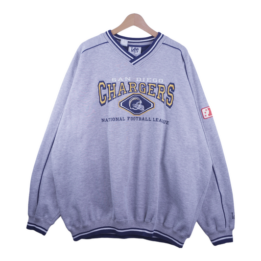 90s Lee Sport San Diego Chargers NFL Sweatshirt Grey XXL