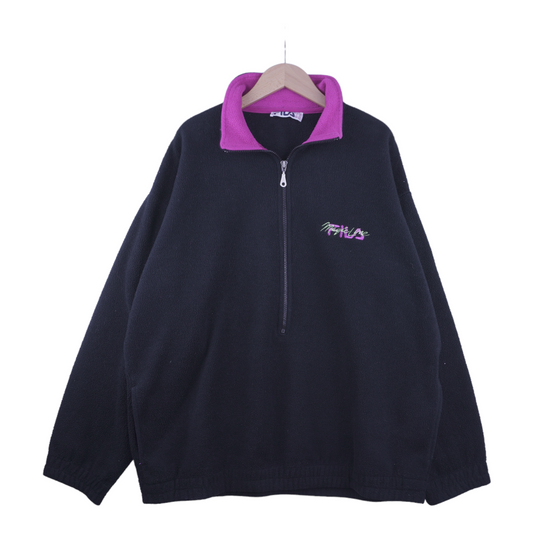 80s Fila Magic Line Fleece Black  L