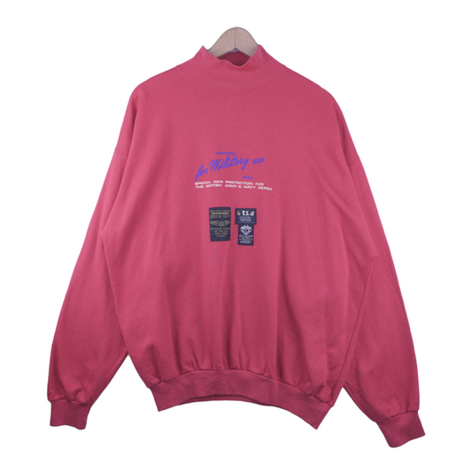 80s British Military Sweatshirt Red M