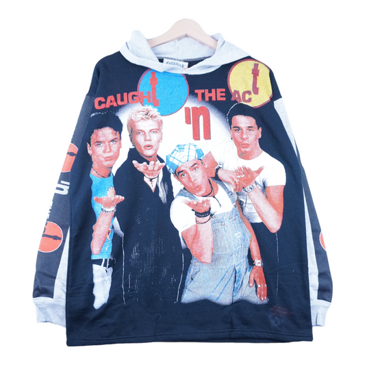 90s Caught in the Act Hoodie Black L