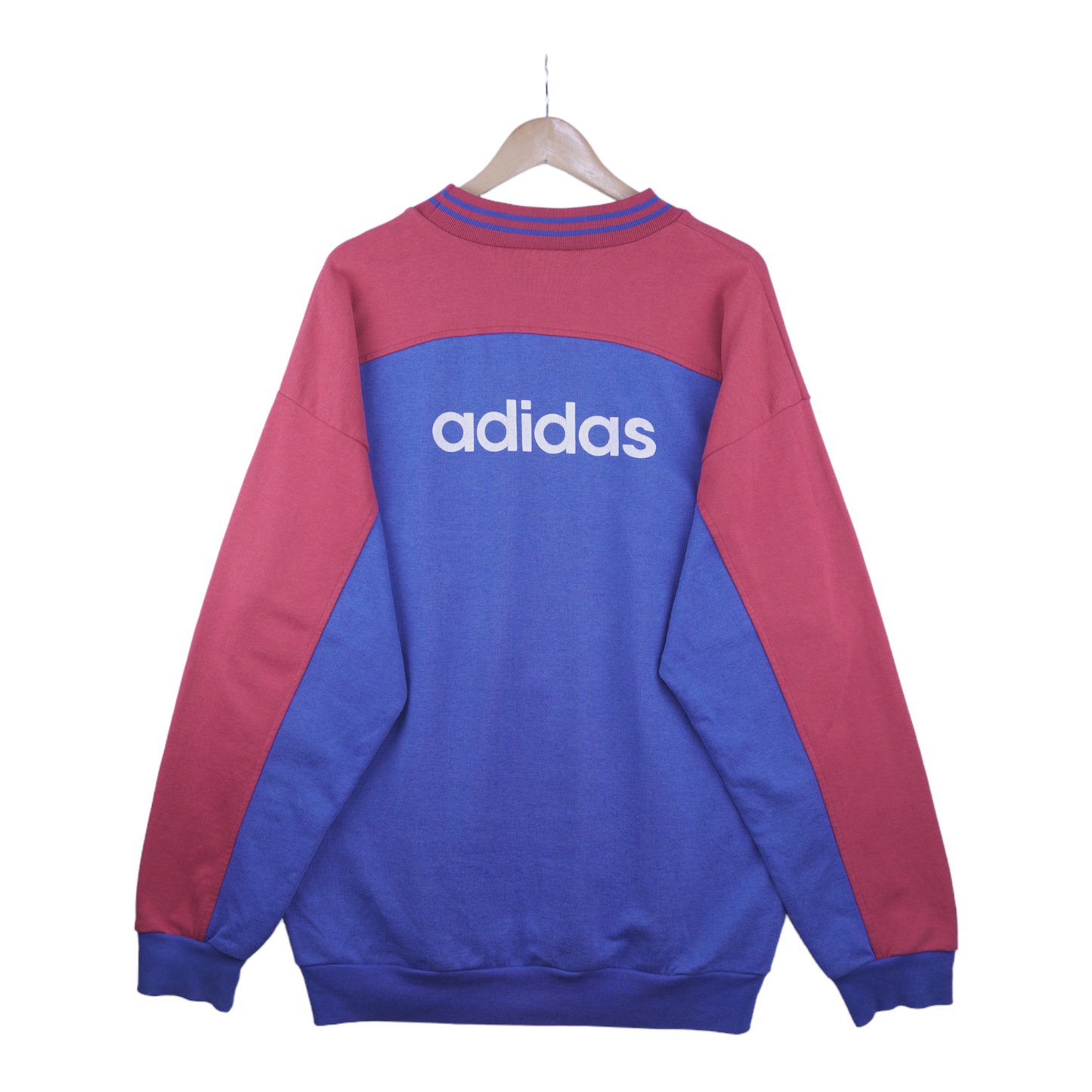 90s Adidas FC Bayern Munich Bundesliga Sweatshirt Blue Red L