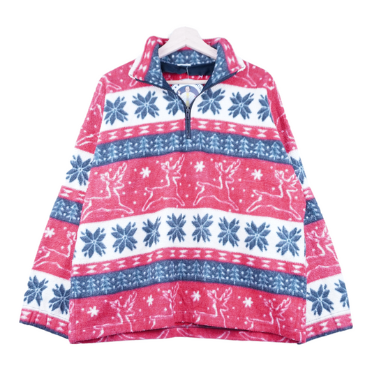 90s Unbranded Fleece Red  L