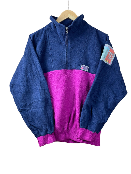 90s Think Pink Crazy Fleece Pink Navy S