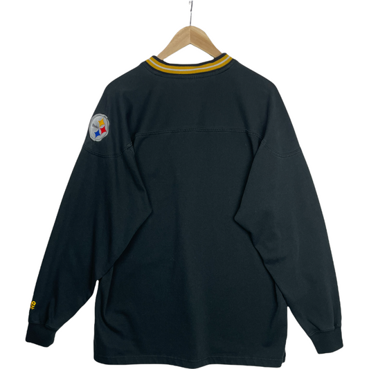 90s Lee Sport Pittsburgh Steelers NFL Longsleeve Black Yellow L