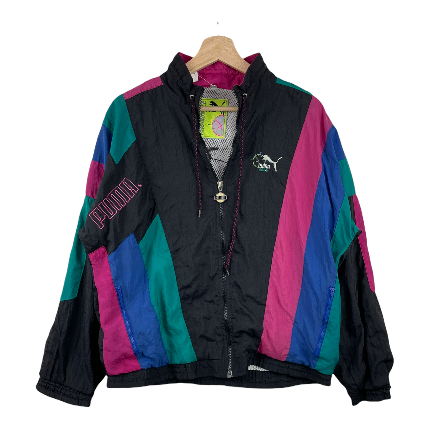 90s Puma Trackjacket Black Pink M