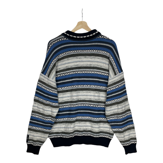 90s Carlo Colucci Knit Blue White L (50)