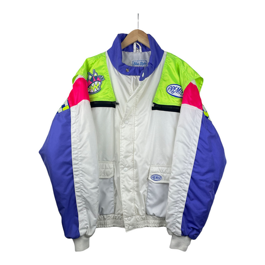 90s Blue Style Premier Dirt Demon Motocross Jacket White Purple M