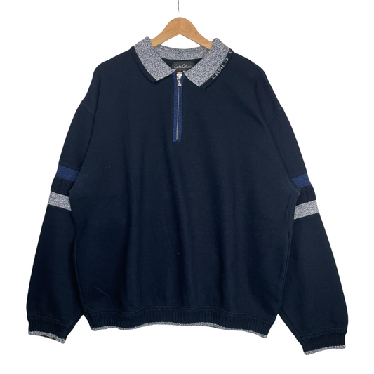 90s Carlo Colluci Knit Sweater Blue XL