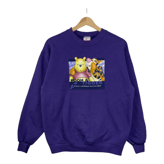 90s Disney Winnie Pooh Sweatshirt Purple  M