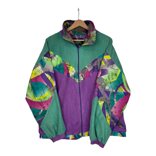 80s Pile Blue Ocean Crazy Fleece Pink Green L/XL