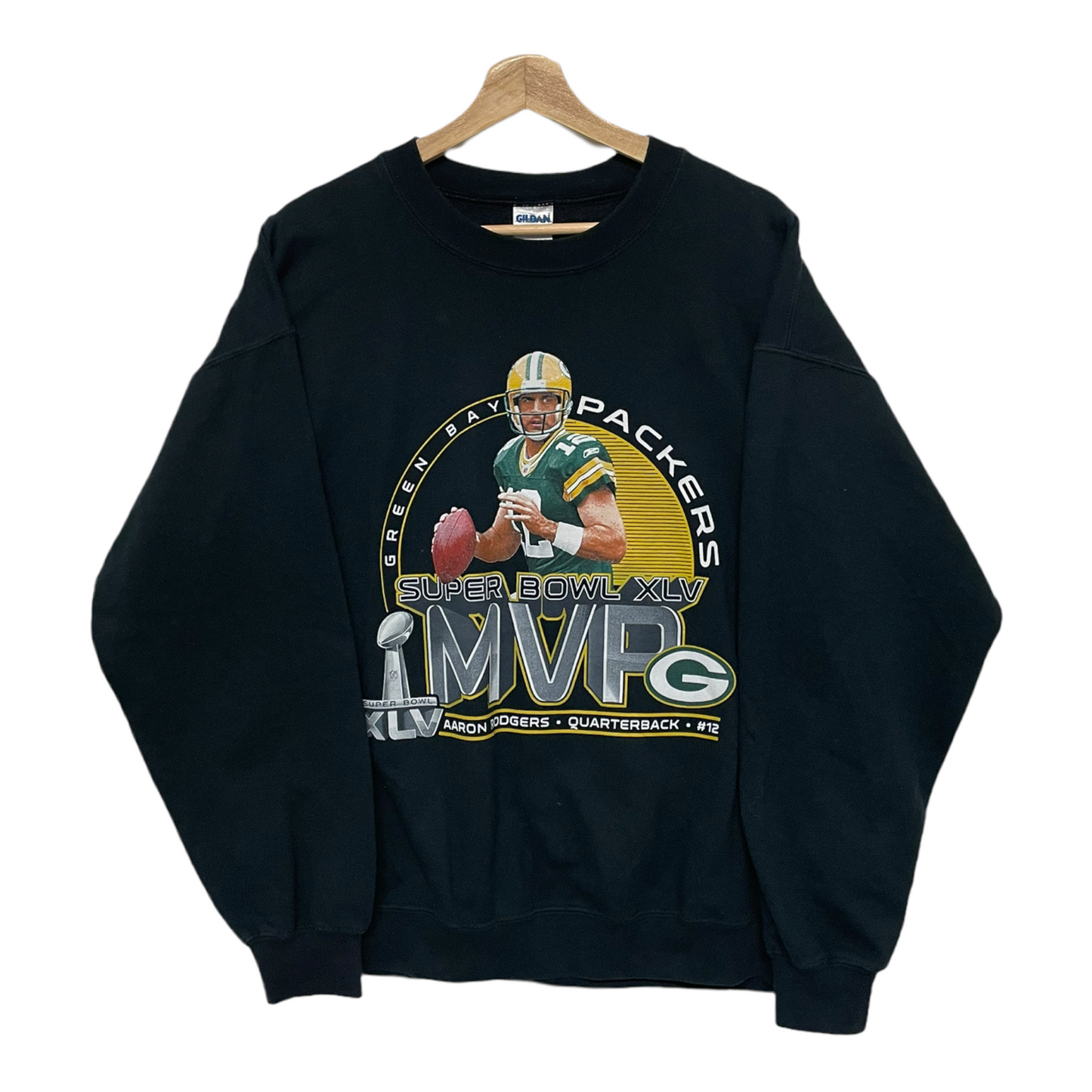 00s Green Bay Packers NFL Sweatshirt Black  L