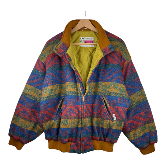 80s Mustang Jacket Red Yellow S