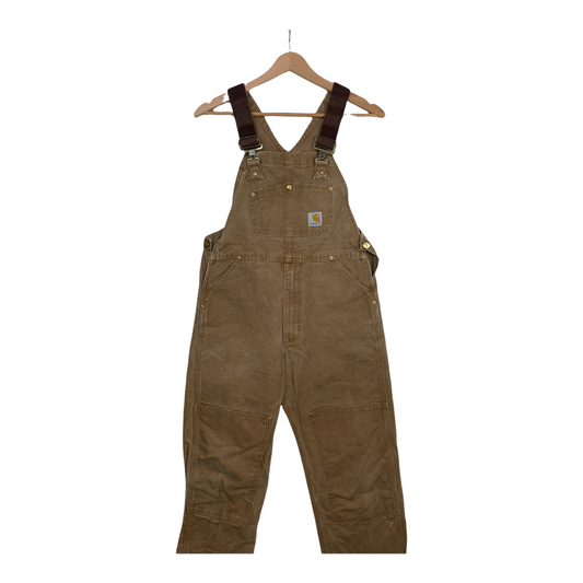 00s Carhartt Dungaree Brown Beige YouthL/Womens XS