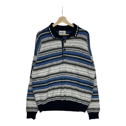 90s Carlo Colucci Knit Blue White L (50)