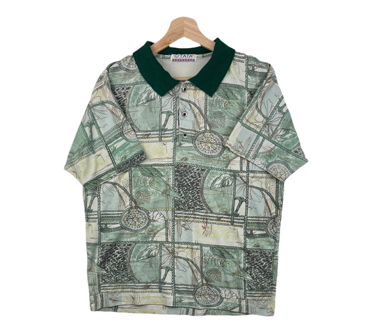 90s Otaya Polo Green  M