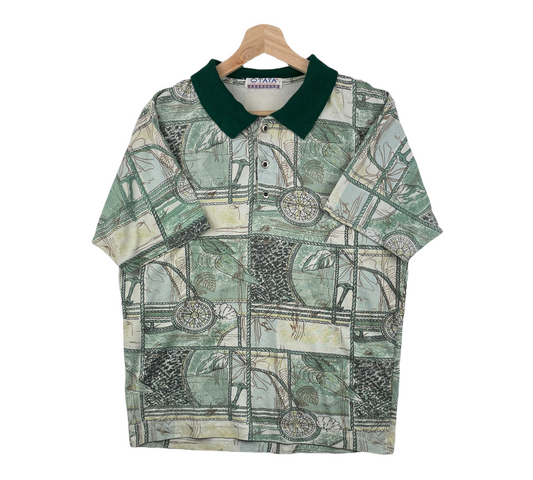 90s Otaya Polo Green M
