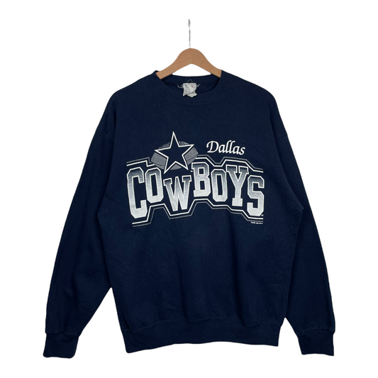 90s Signal Dallas Cowboys NFL Sweatshirt Navy  XL/L