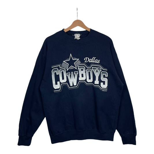 90s Signal Dallas Cowboys NFL Sweatshirt Navy XL/L