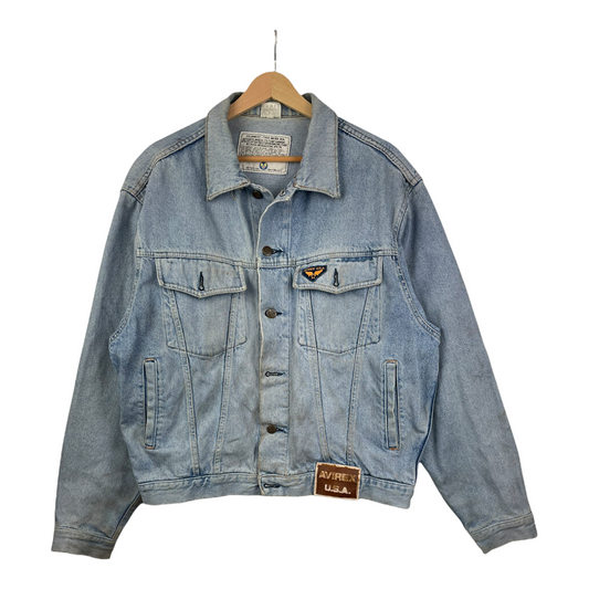 90s Avirex Jeans Jacket Blue  M