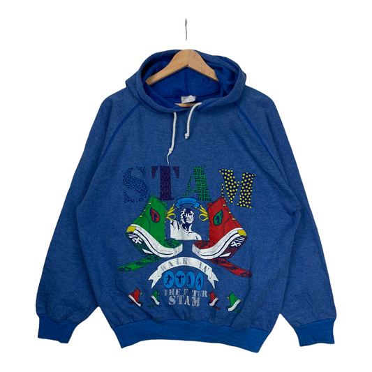 80s STAM Hoodie Blue M
