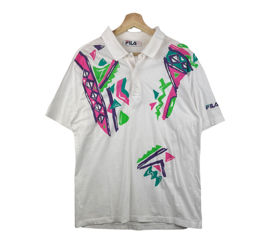 90s Fila Polo White L/XL