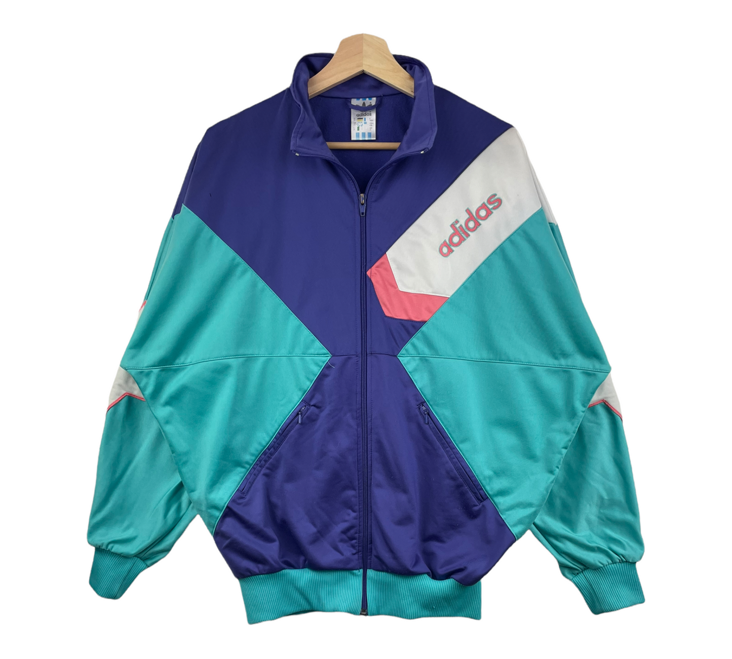 90s Adidas Trackjacket Green Purple L