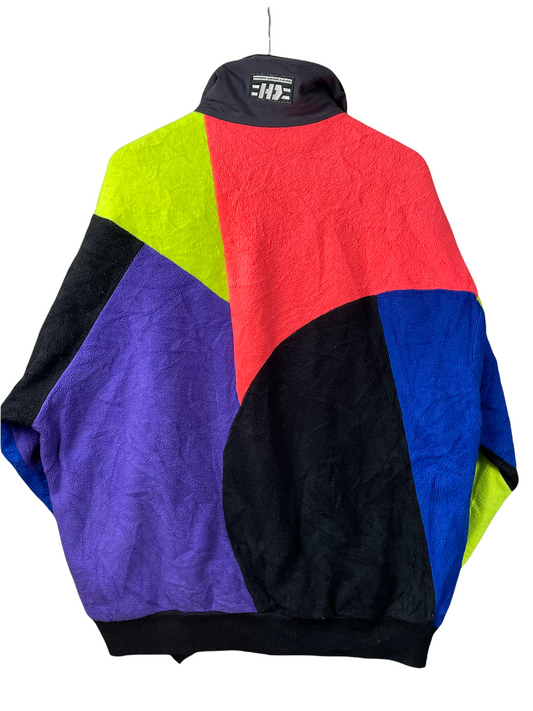 90s Henry Duvillard Crazy Fleece Yellow Purple