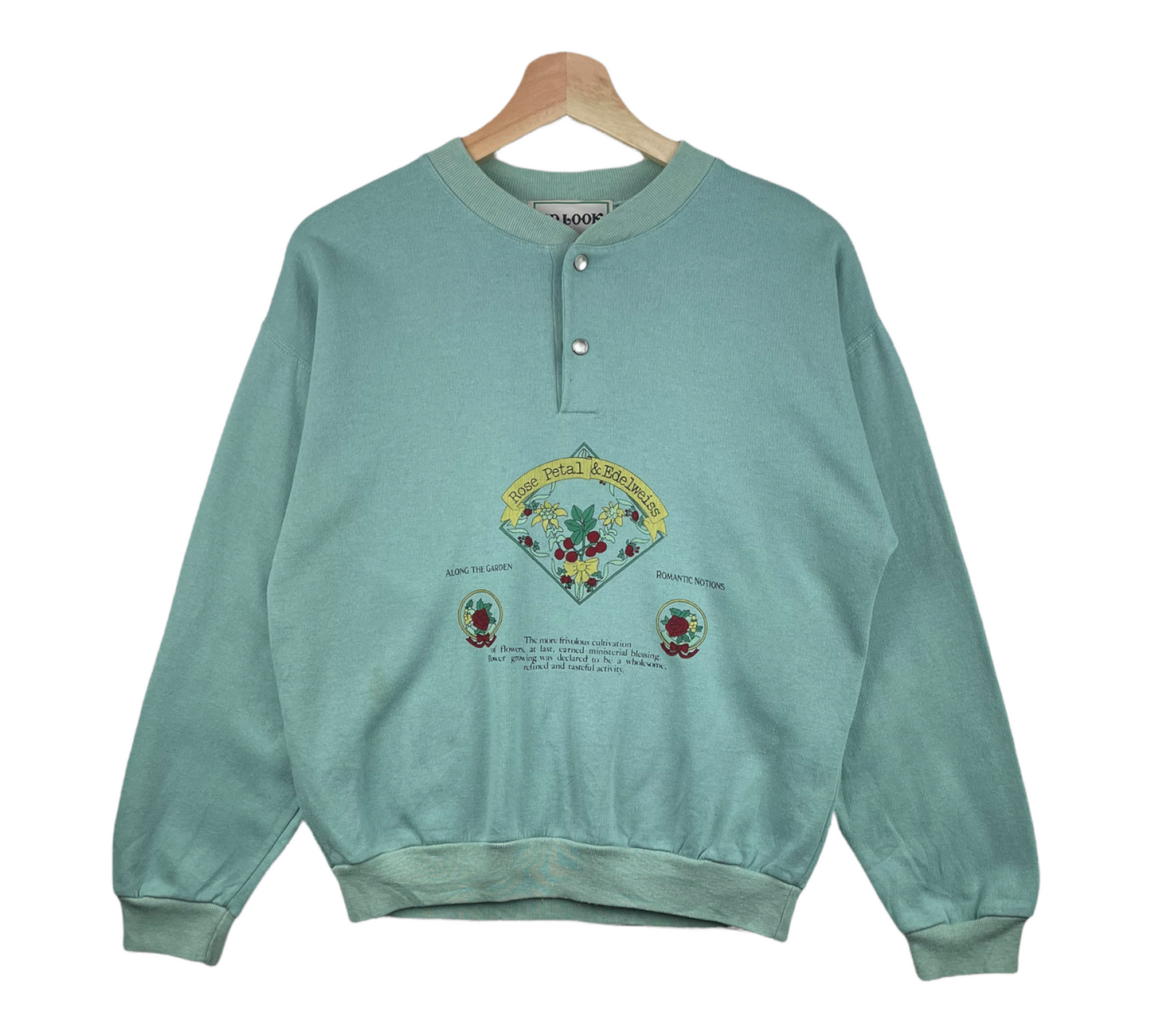 80s BD Look Sweatshirt Mint  S/M