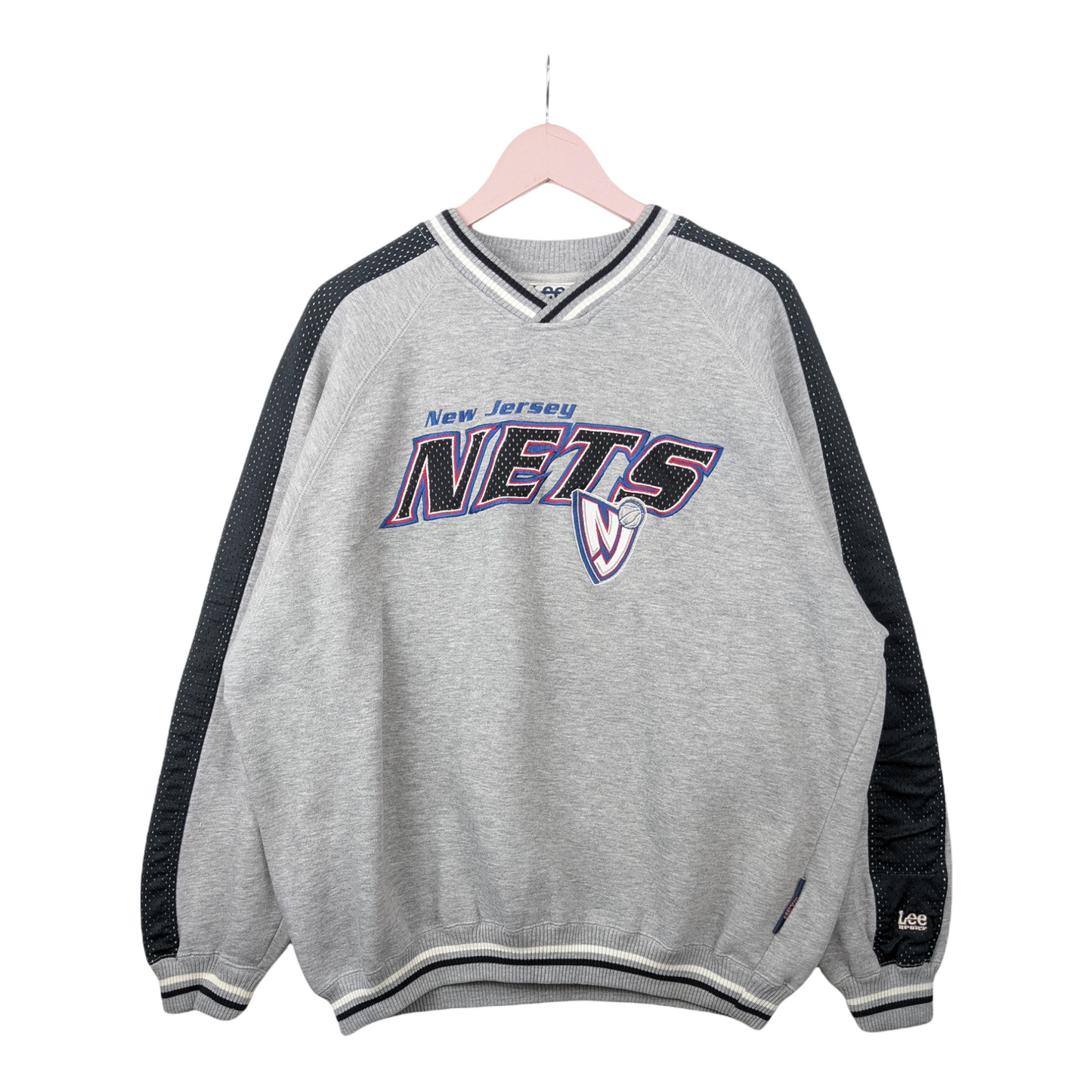90s New Jersey Nets Lee Sport Sweatshirt Grey  XL