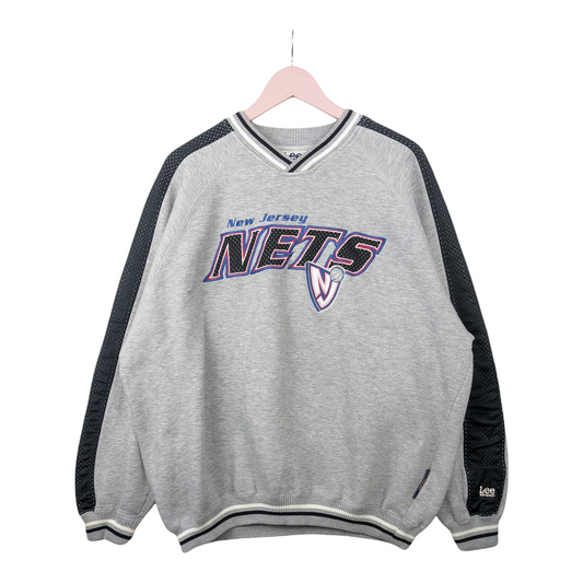 90s New Jersey Nets Lee Sport Sweatshirt Grey XL