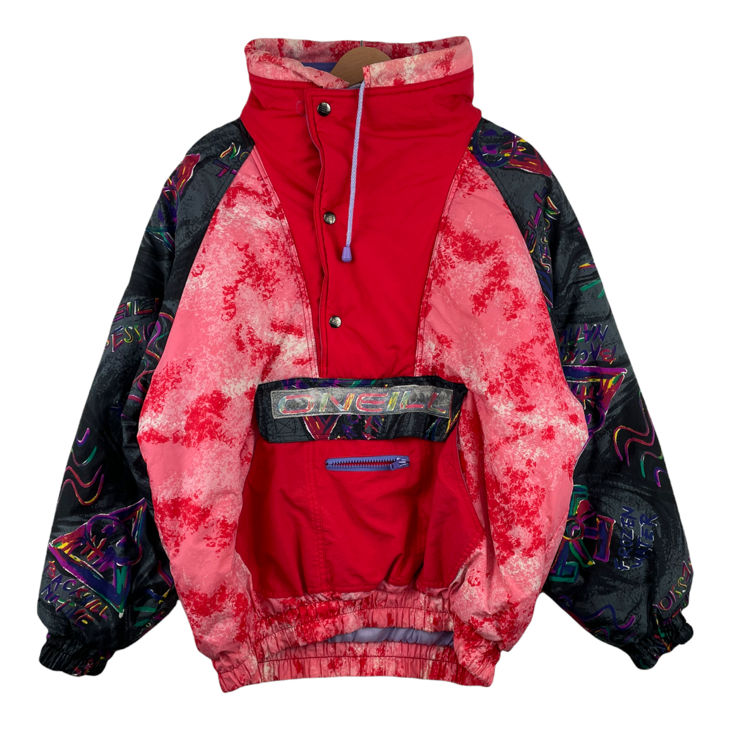 90s O`Neill Jacket Red Black S/M