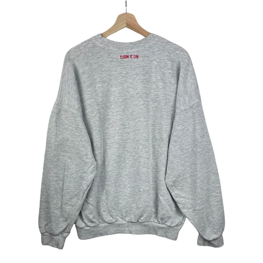 90s Puma Disc System Sweatshirt Grey White XL