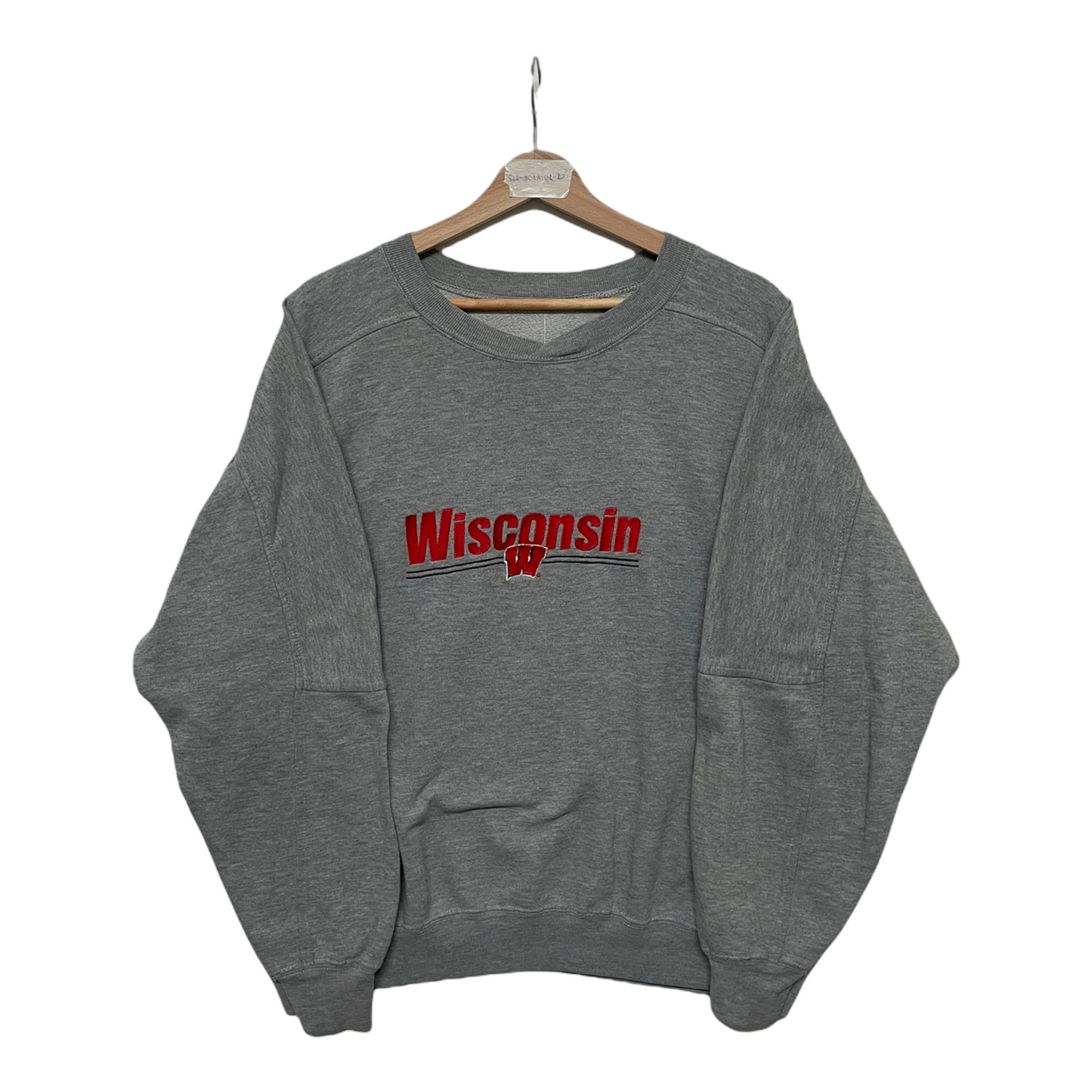 00s Wisconsin Badgers NCAA Sweatshirt Grey  L