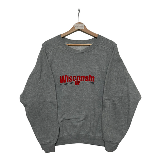 00s Wisconsin Badgers NCAA Sweatshirt Grey L