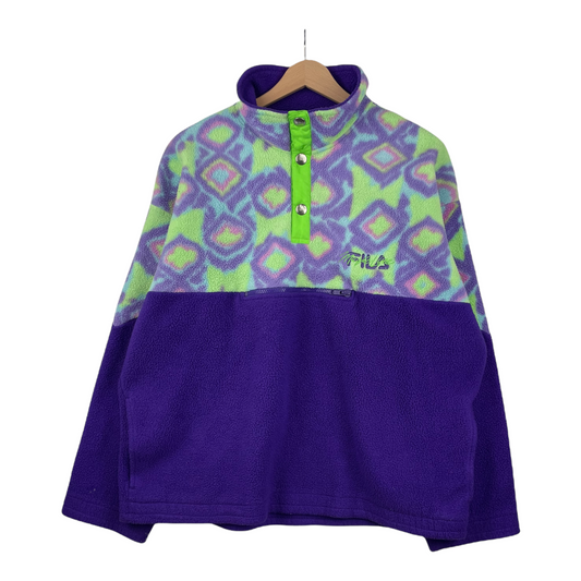 90s FILA Magic Line Fleece Purple Neon L