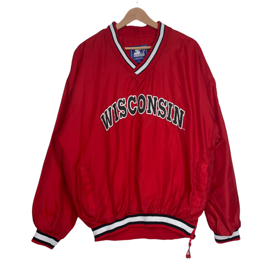 90s Starter Wisconsin Badgers NCAA Pullover Red XL